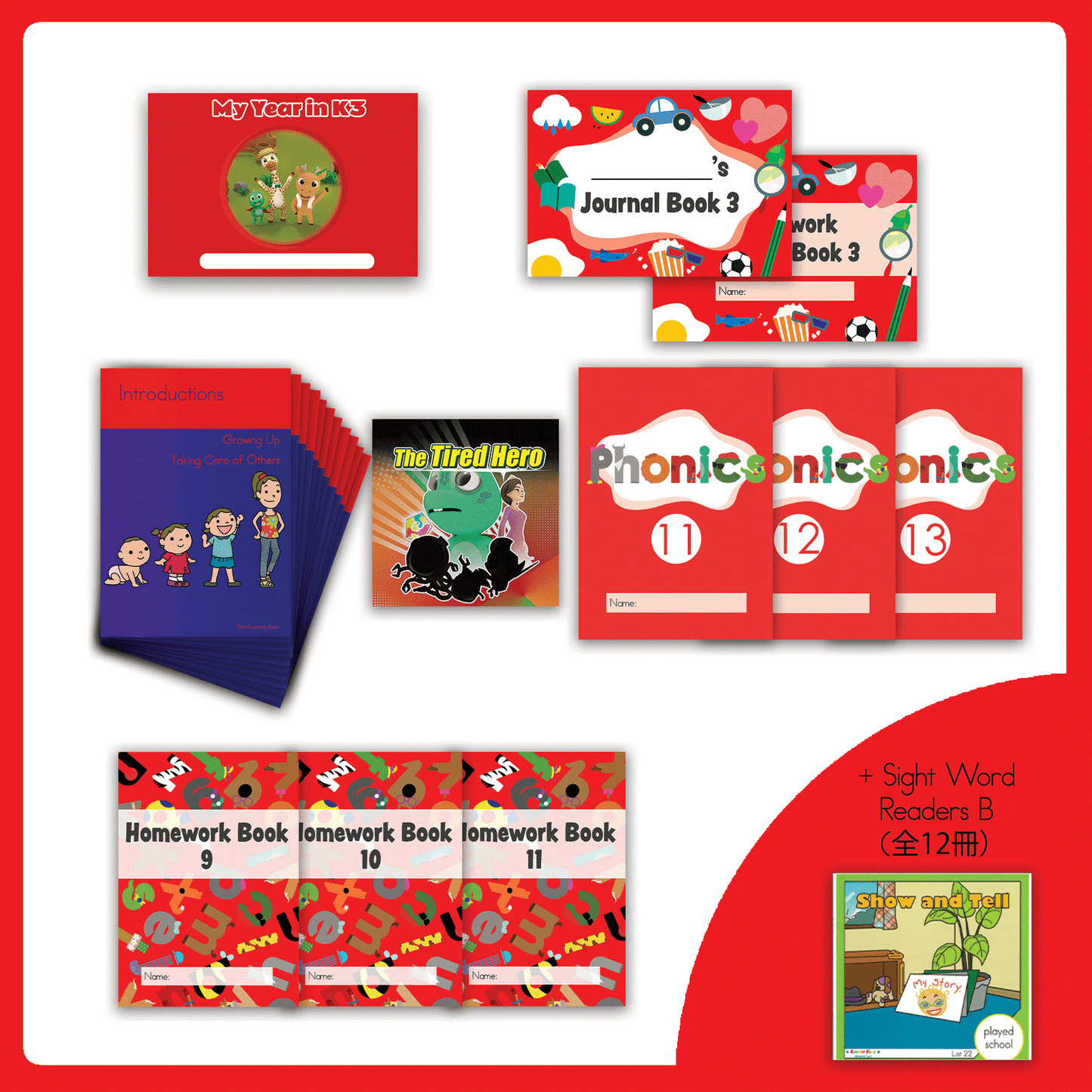 Adventure K3 Sight Word Readers Bセット