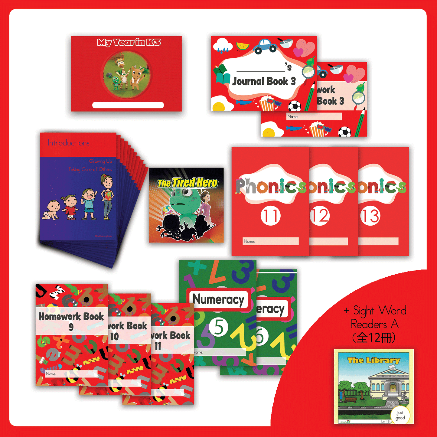 K3 Sight Word Readers Aセット